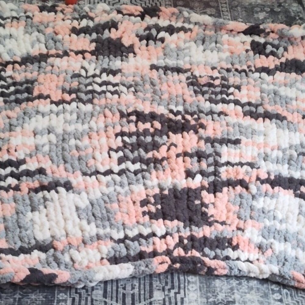 Handknitted Chenille Blankets